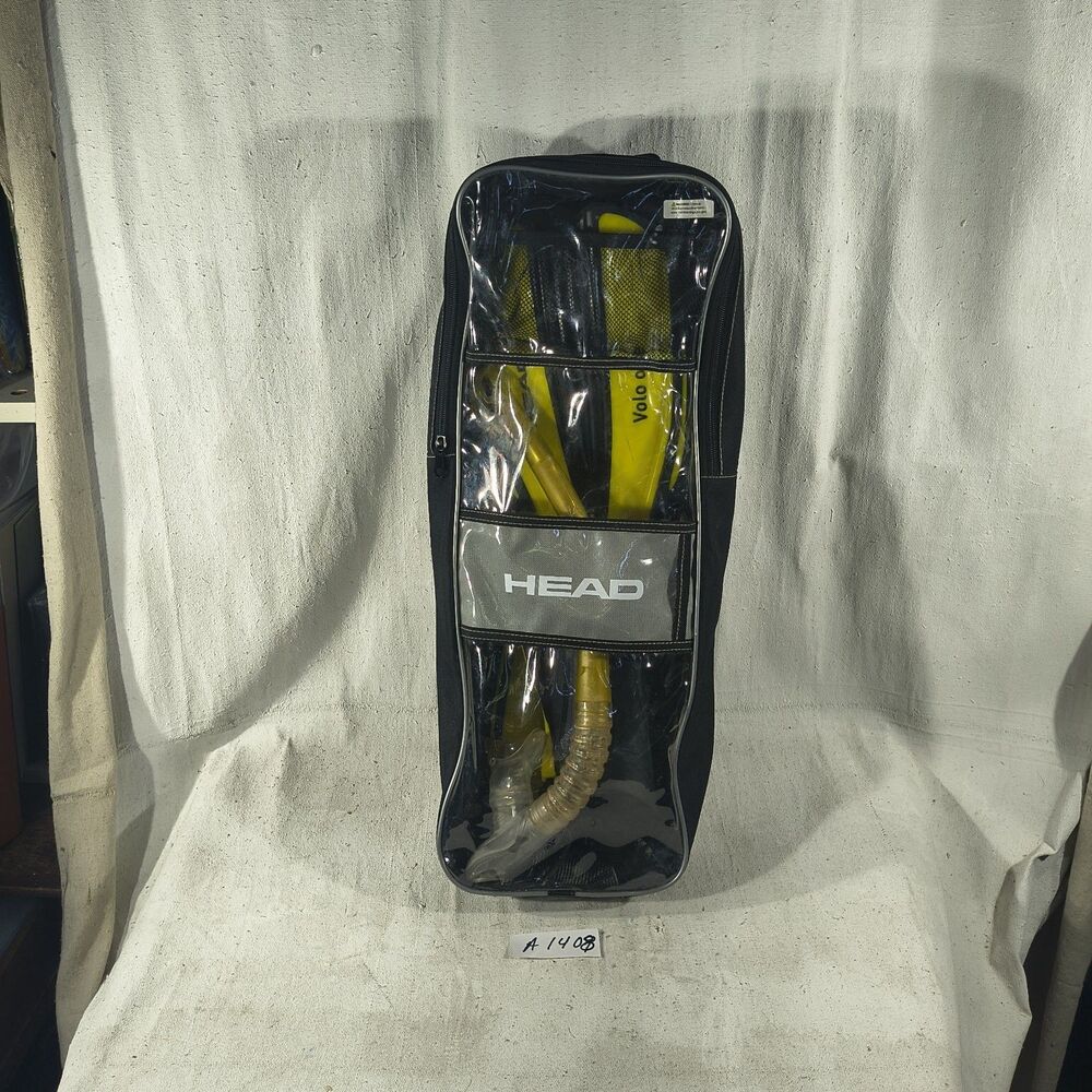 Head Volo One L/XL Yellow And Black Scuba Set Snorkel And Fins